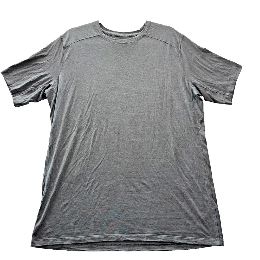 Arc'teryx Mens XL Merino Wool Blend T-Shirt Gray Short Sleeve Crew Neck Logo Tee